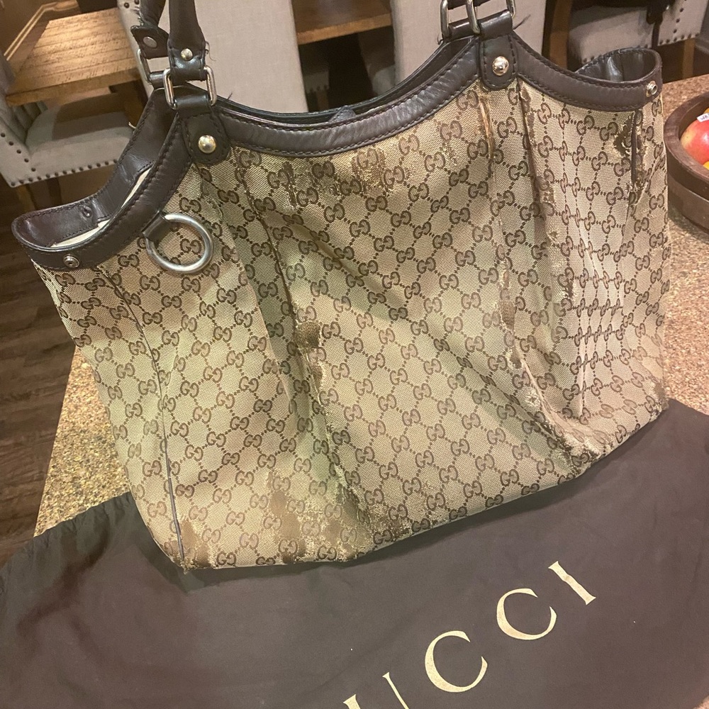 *USED* Gucci Sukey Tote GG canvas large